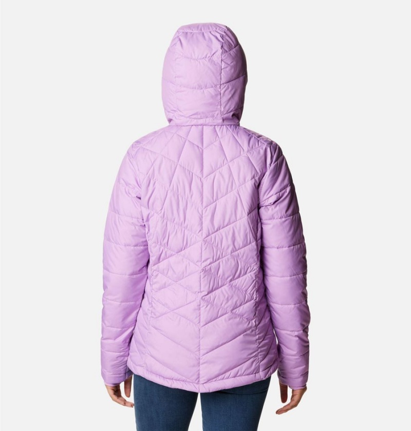 Columbia Heavenly Hooded Women's Puffer Jacket Purple | XVJTRC-049