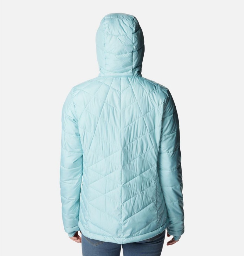 Columbia Heavenly Hooded Women's Puffer Jacket Turquoise | LHYQOK-719