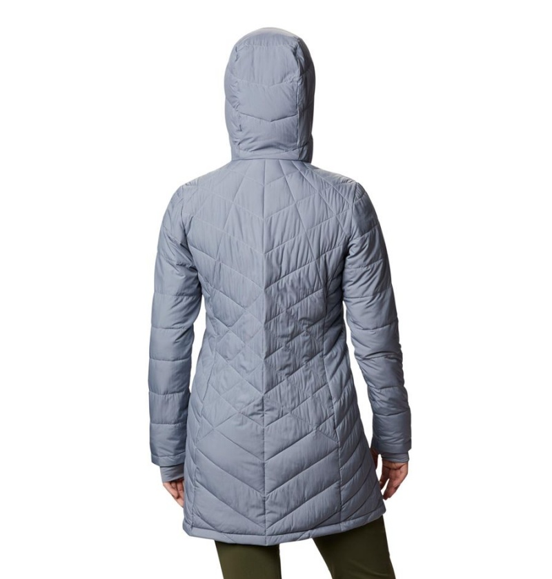 Columbia Heavenly Long Hooded Women's Puffer Jacket Grey | LHJCAE-501