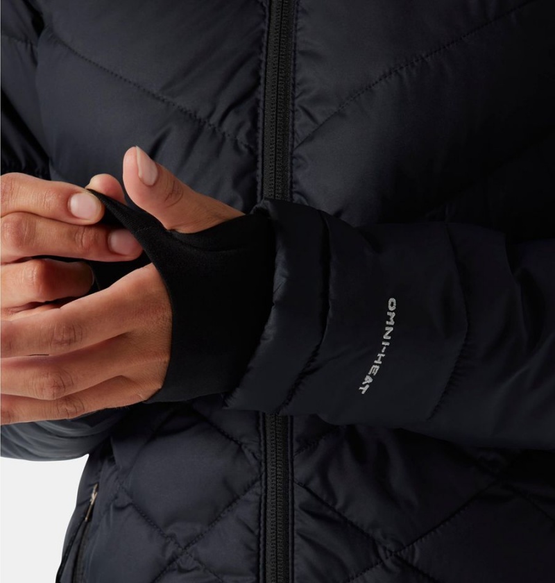Columbia Heavenly Long Hooded Women's Puffer Jacket Black | CFTJRN-138