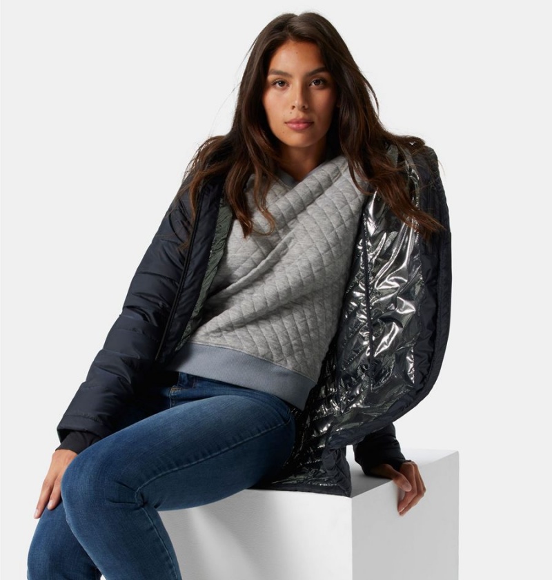 Columbia Heavenly Long Hooded Women's Puffer Jacket Black | CFTJRN-138