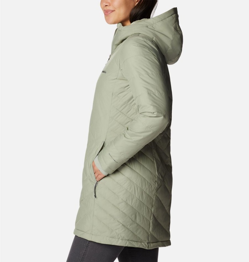 Columbia Heavenly Long Hooded Women's Puffer Jacket Green | AGDNBP-906