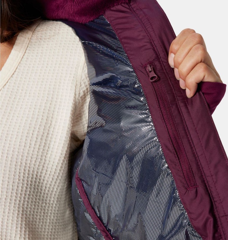Columbia Heavenly Long Hooded Women's Puffer Jacket Purple | OWGIFL-739
