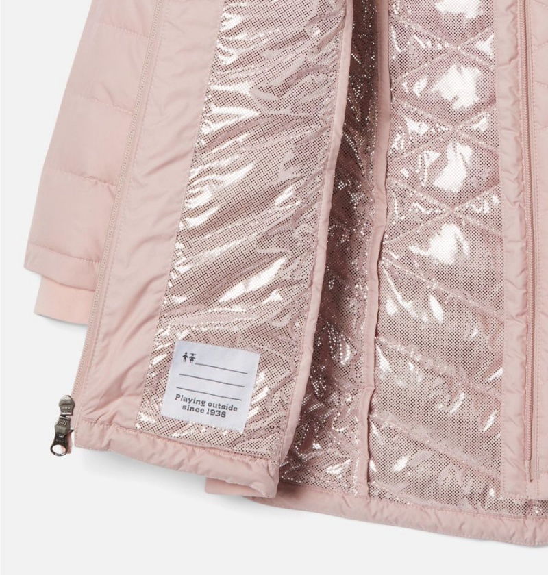 Columbia Heavenly Long Kids' Jacket Pink | XJYDKH-217