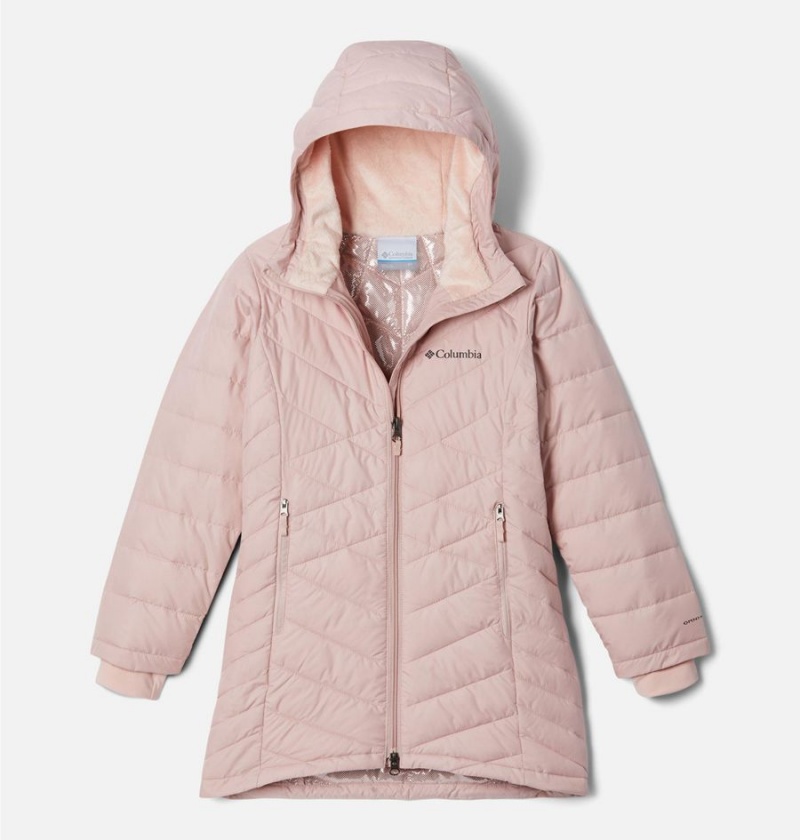 Columbia Heavenly Long Kids\' Jacket Pink | XJYDKH-217