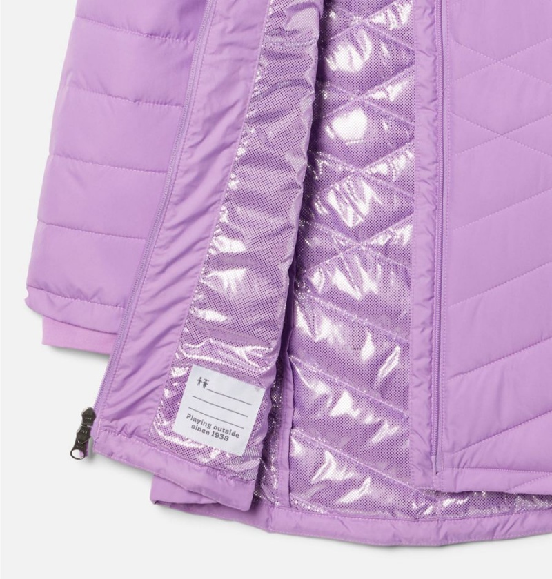 Columbia Heavenly Long Kids' Jacket Purple | JWDCOQ-541