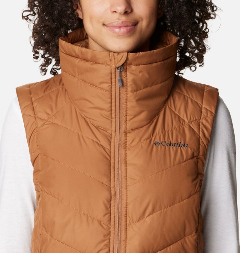 Columbia Heavenly Long Women's Vest Brown | GZPHWR-753