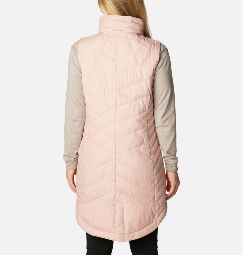 Columbia Heavenly Long Women's Vest Pink | WIGPSY-047