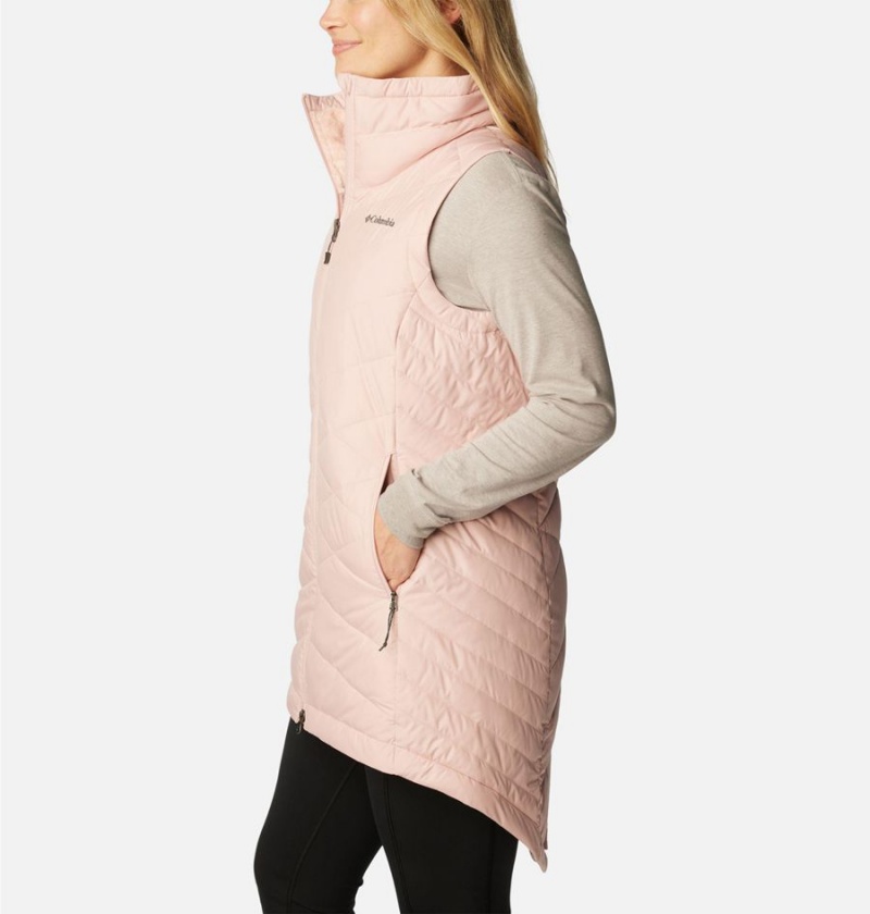 Columbia Heavenly Long Women's Vest Pink | WIGPSY-047