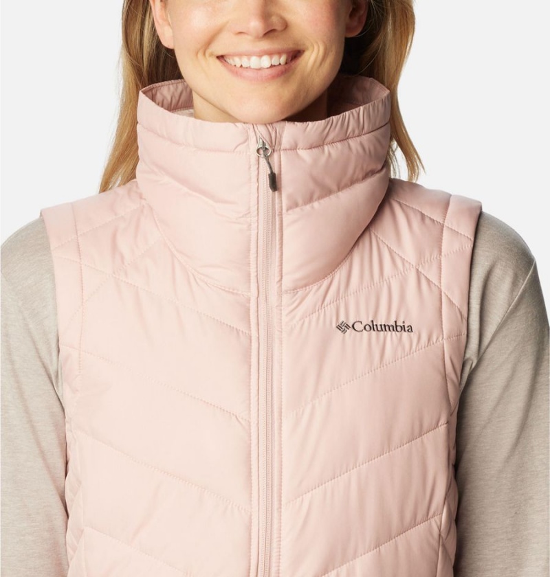 Columbia Heavenly Long Women's Vest Pink | WIGPSY-047