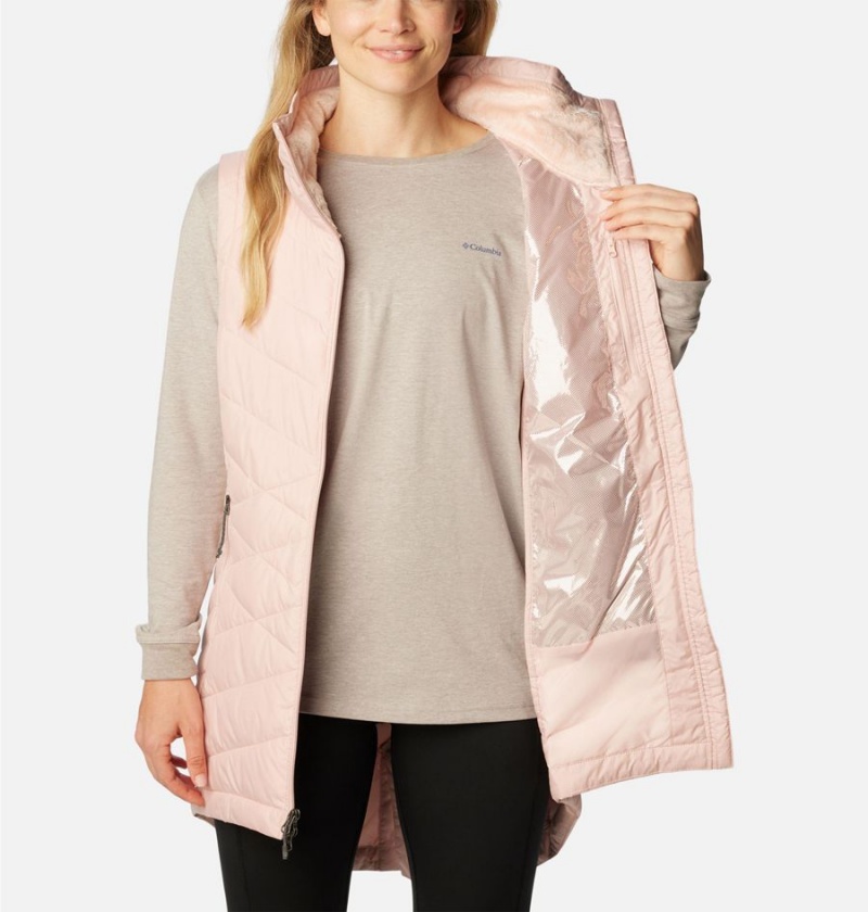 Columbia Heavenly Long Women's Vest Pink | WIGPSY-047