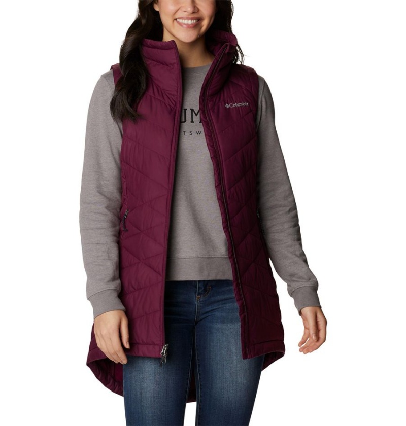 Columbia Heavenly Long Women's Vest Red | BXGHSA-493