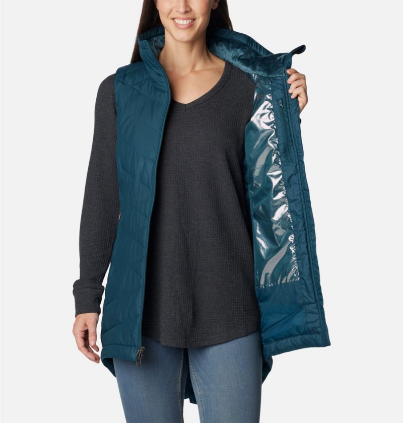 Columbia Heavenly Long Women's Vest Turquoise | NHRYPU-076
