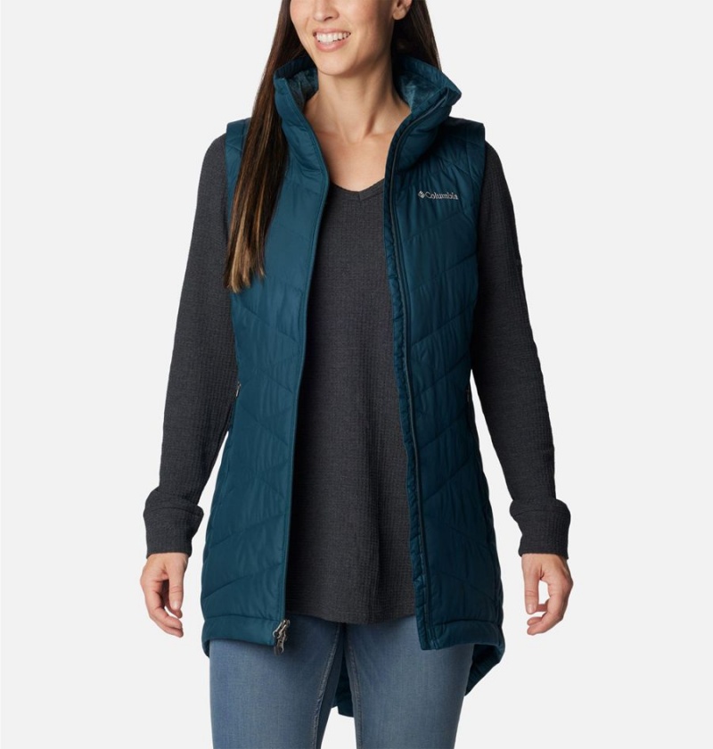 Columbia Heavenly Long Women's Vest Turquoise | NHRYPU-076