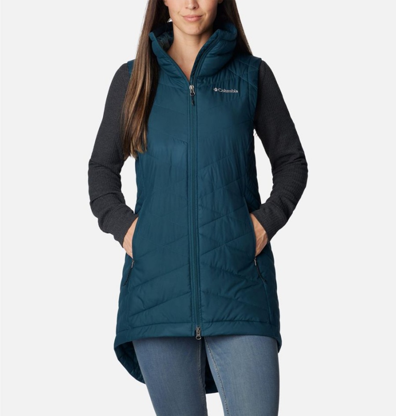 Columbia Heavenly Long Women\'s Vest Turquoise | NHRYPU-076