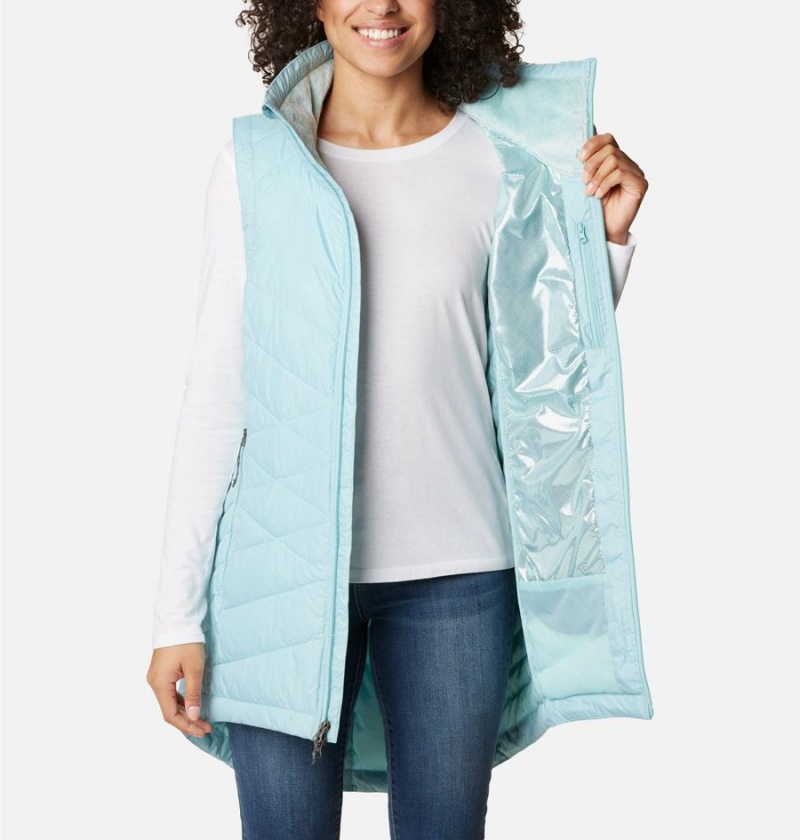 Columbia Heavenly Long Women's Vest Turquoise | UZJXPE-028
