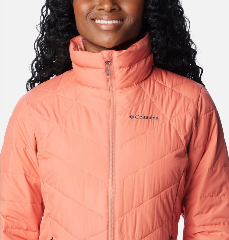 Columbia Heavenly Women's Puffer Jacket Coral | TQOHNW-371