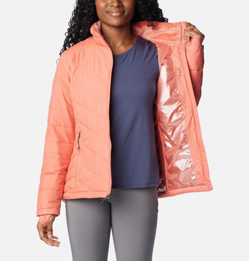 Columbia Heavenly Women's Puffer Jacket Coral | TQOHNW-371