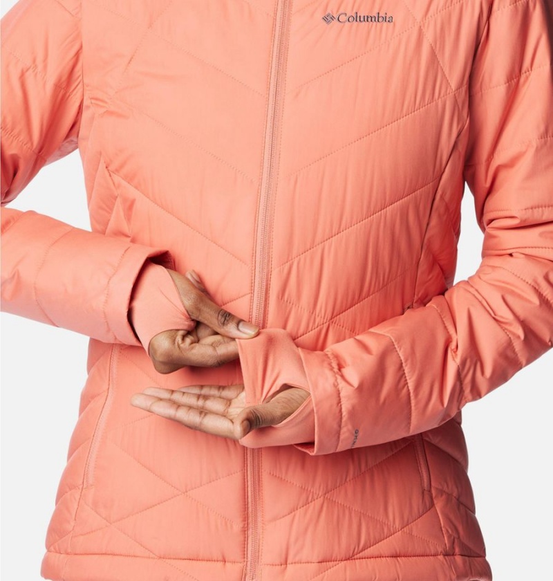 Columbia Heavenly Women's Puffer Jacket Coral | TQOHNW-371