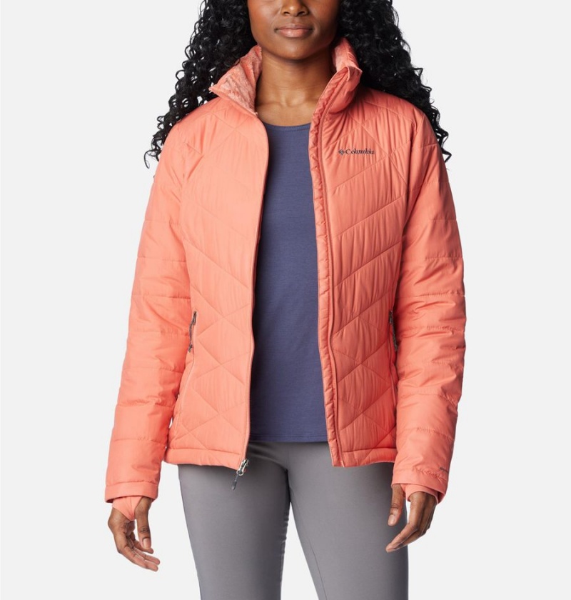 Columbia Heavenly Women's Puffer Jacket Coral | TQOHNW-371