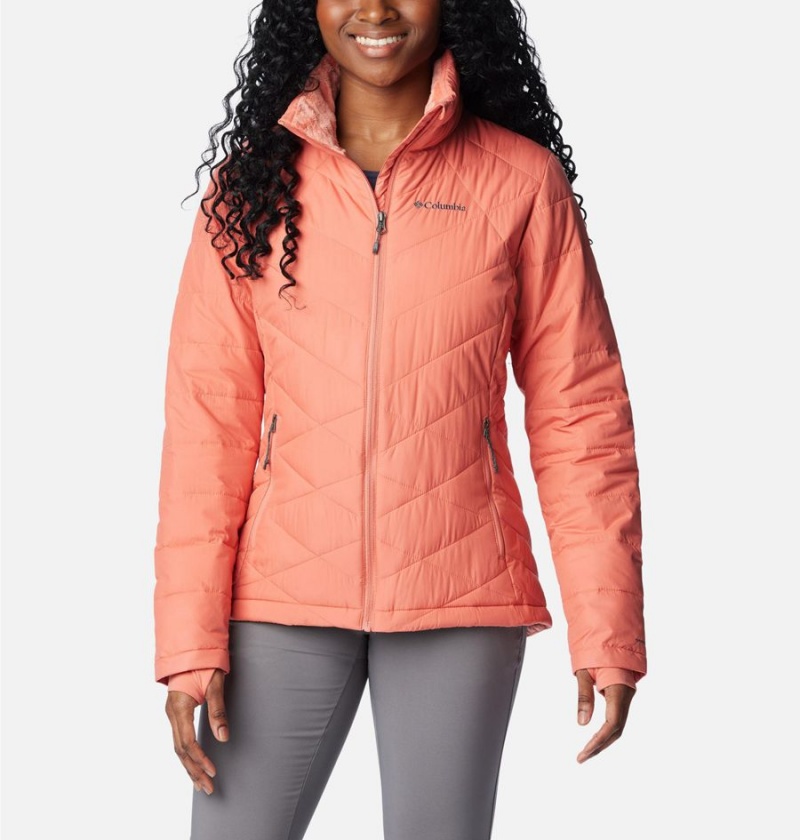 Columbia Heavenly Women\'s Puffer Jacket Coral | TQOHNW-371