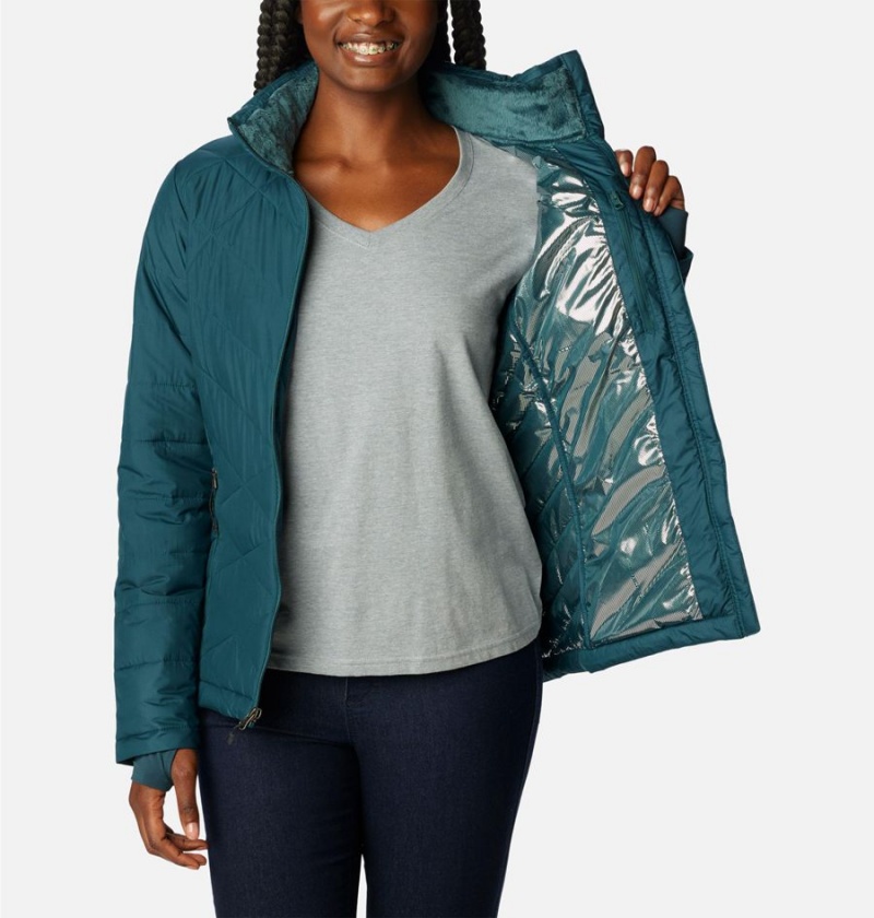 Columbia Heavenly Women's Puffer Jacket Turquoise | QAWRDX-630
