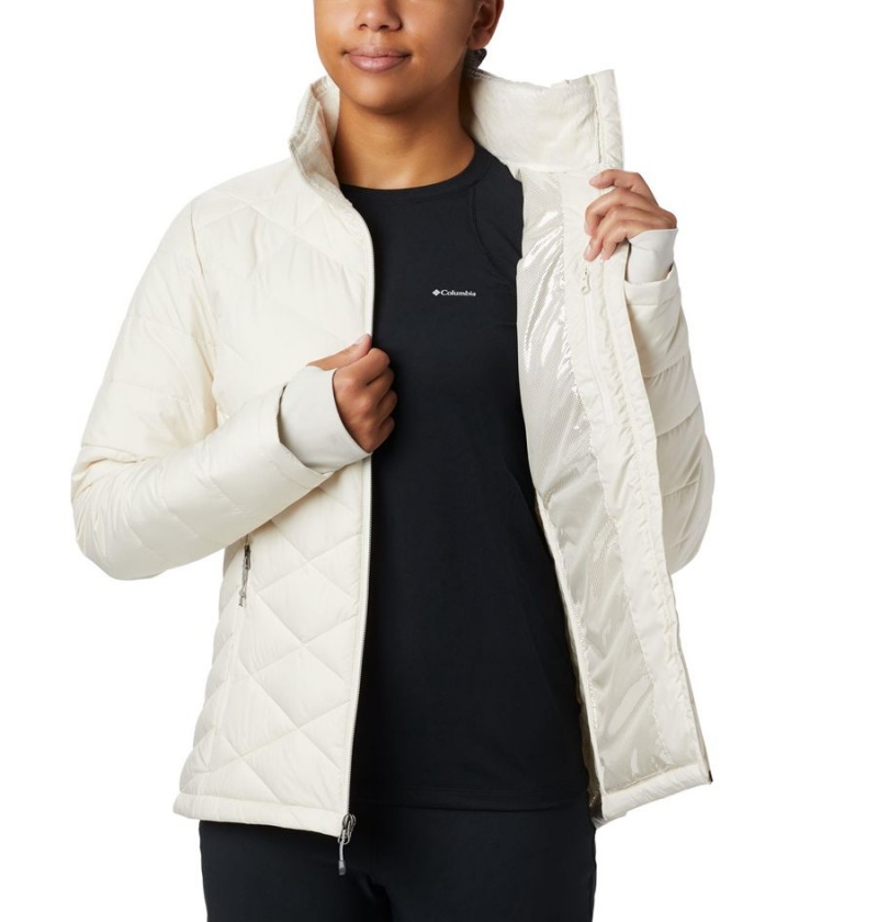 Columbia Heavenly Women's Puffer Jacket White | QUELAH-150