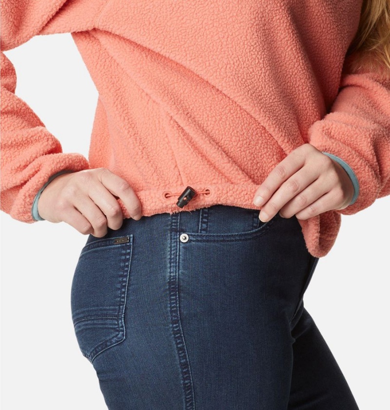 Columbia Helvetia Cropped Half Snap Fleece Women's Pullover Coral | ULVRZJ-981