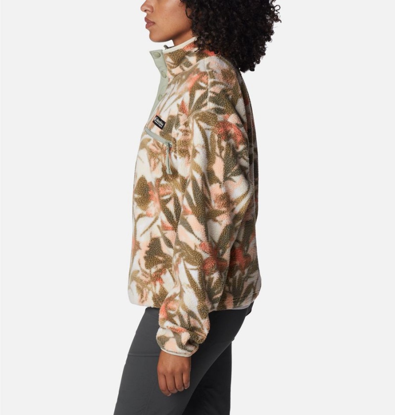 Columbia Helvetia Cropped Half Snap Fleece Women's Pullover Brown | OARCUY-816