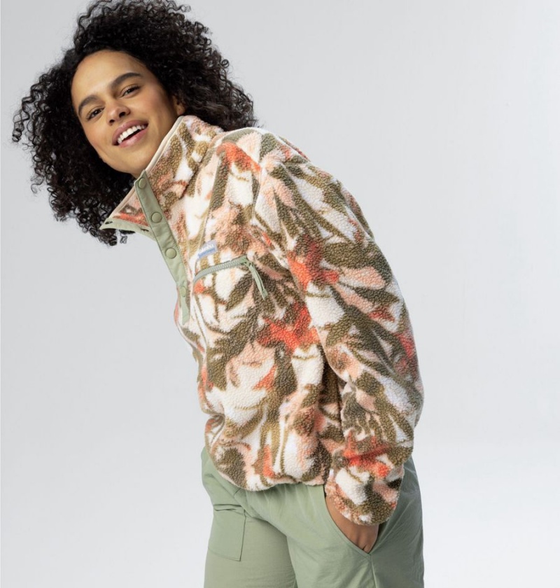 Columbia Helvetia Cropped Half Snap Fleece Women's Pullover Brown | OARCUY-816