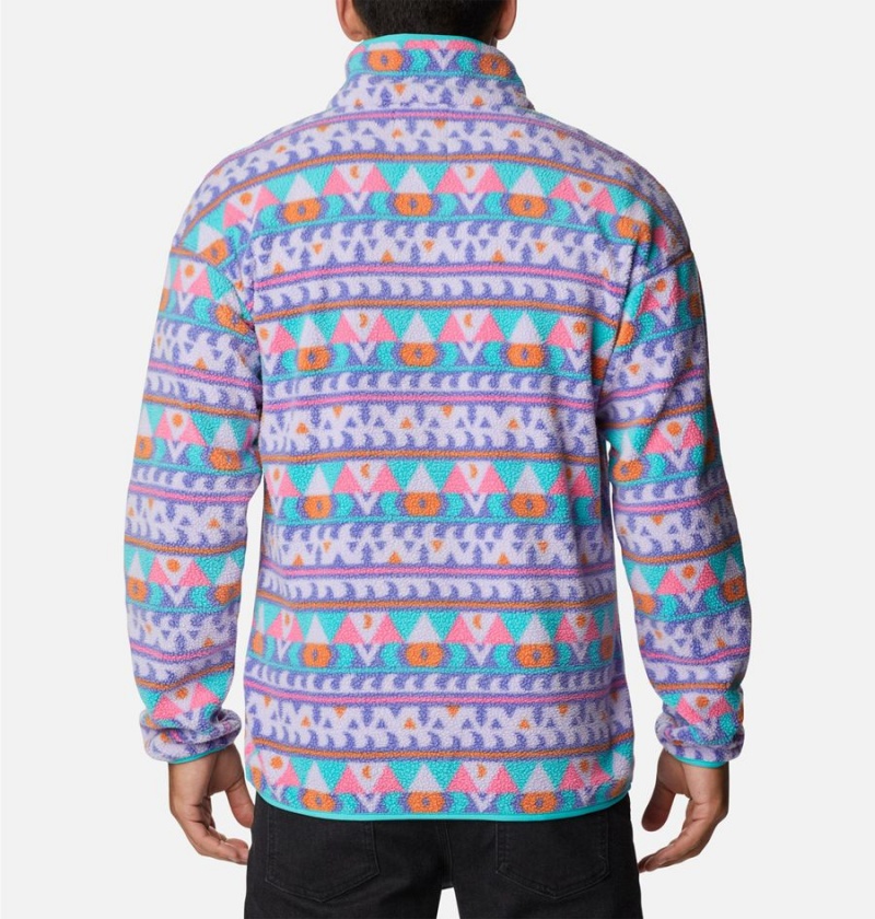 Columbia Helvetia Half Snap Fleece Men's Pullover Purple | HANPZY-023