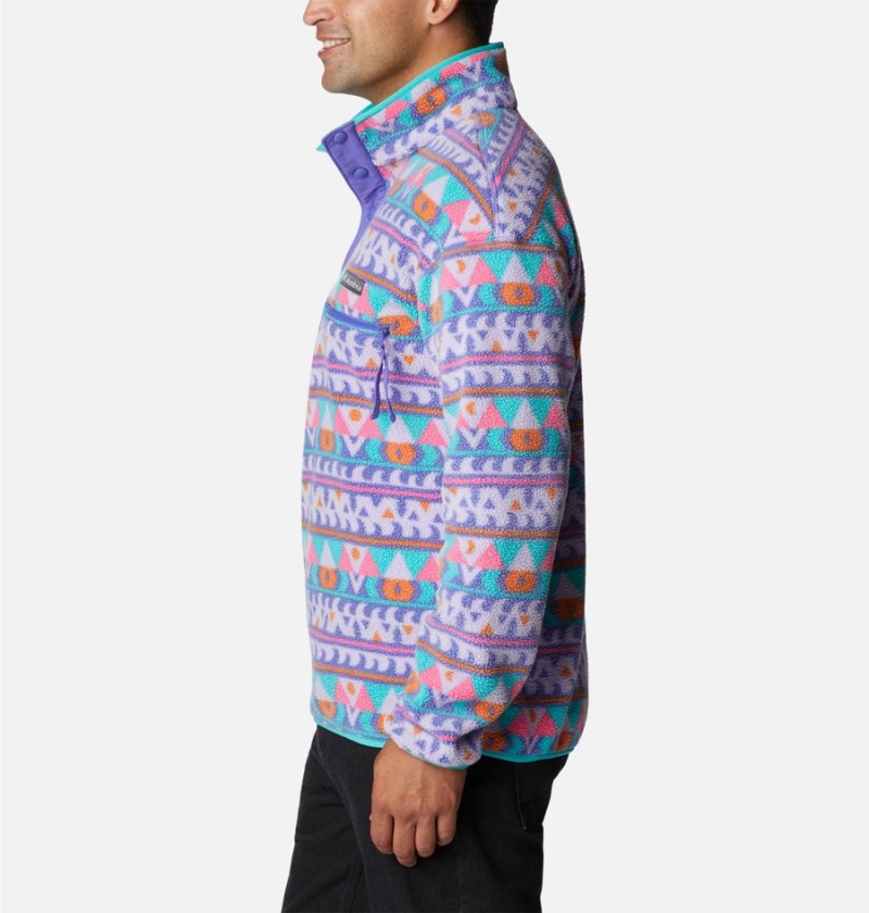 Columbia Helvetia Half Snap Fleece Men's Pullover Purple | HANPZY-023