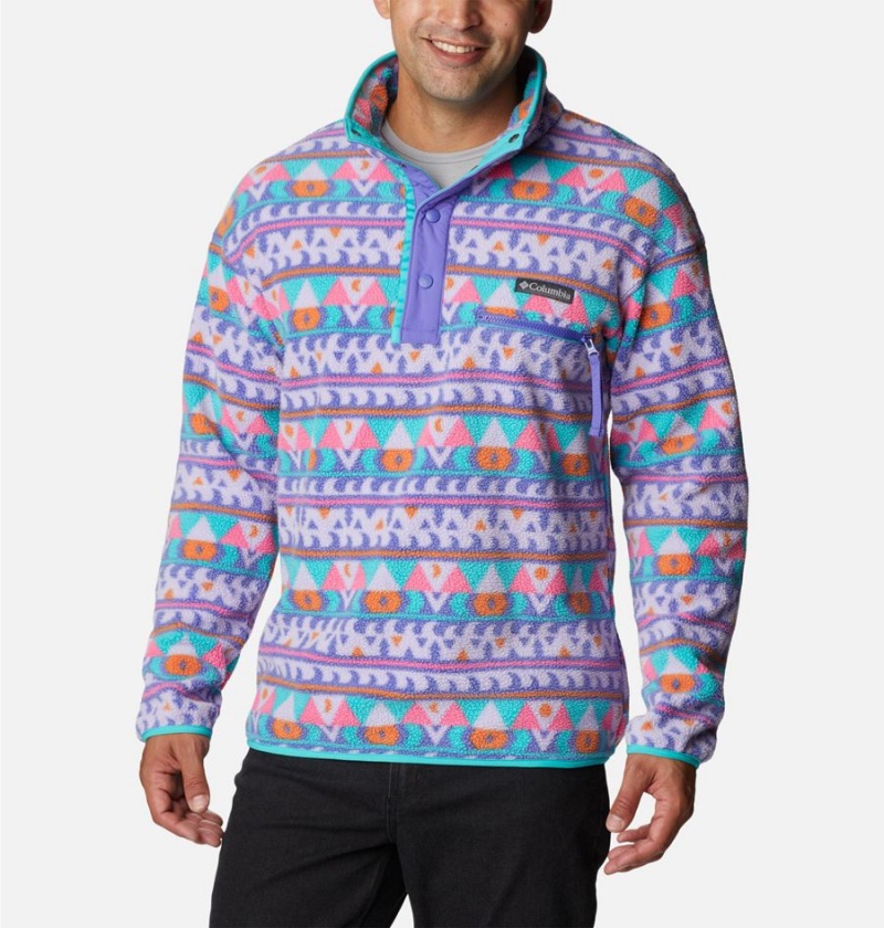 Columbia Helvetia Half Snap Fleece Men\'s Pullover Purple | HANPZY-023