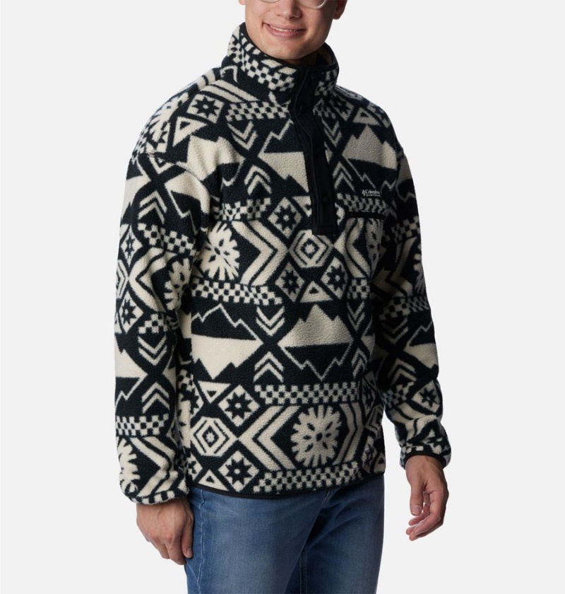 Columbia Helvetia Half Snap Fleece Men's Pullover Black | VJSACY-691
