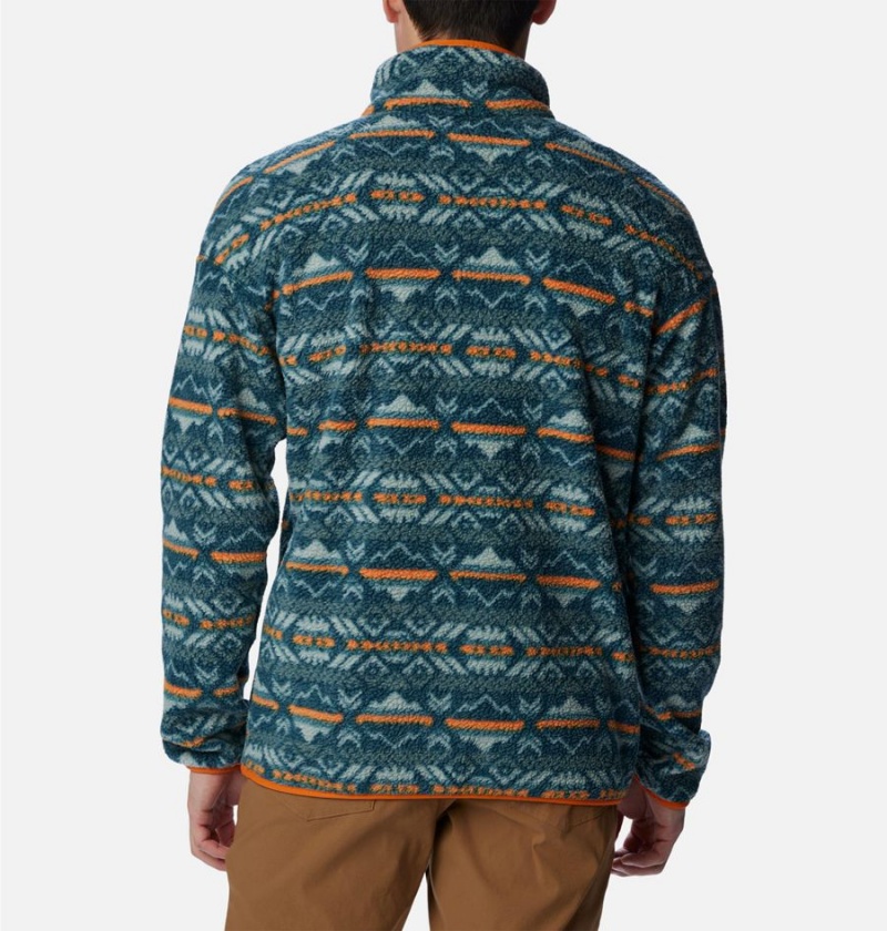 Columbia Helvetia Half Snap Fleece Men's Pullover Navy | WAFUKN-478