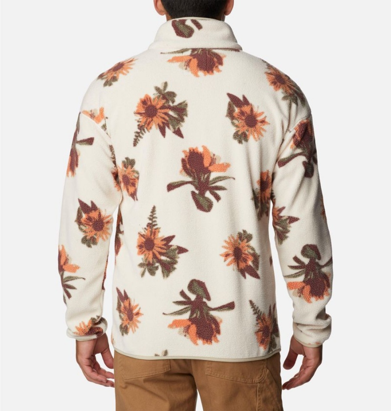 Columbia Helvetia Half Snap Fleece Men's Pullover Beige | HEGOUQ-150