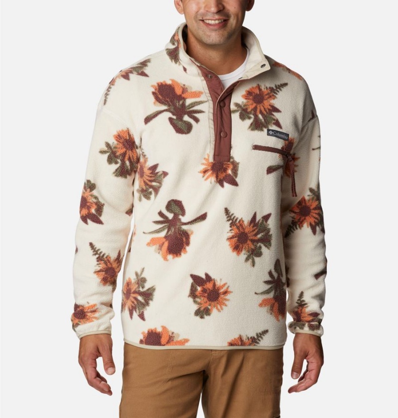 Columbia Helvetia Half Snap Fleece Men\'s Pullover Beige | HEGOUQ-150