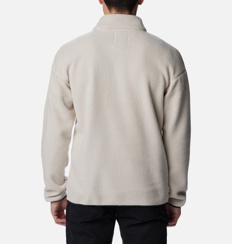 Columbia Helvetia Half Snap Fleece Men's Pullover White | LKEIXT-180