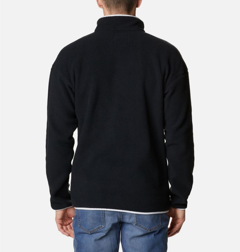 Columbia Helvetia Half Snap Fleece Men's Pullover Black | YZSLBO-631