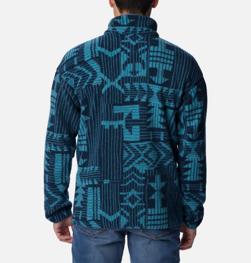 Columbia Helvetia Half Snap Fleece Men's Pullover Navy | WLEUPS-163