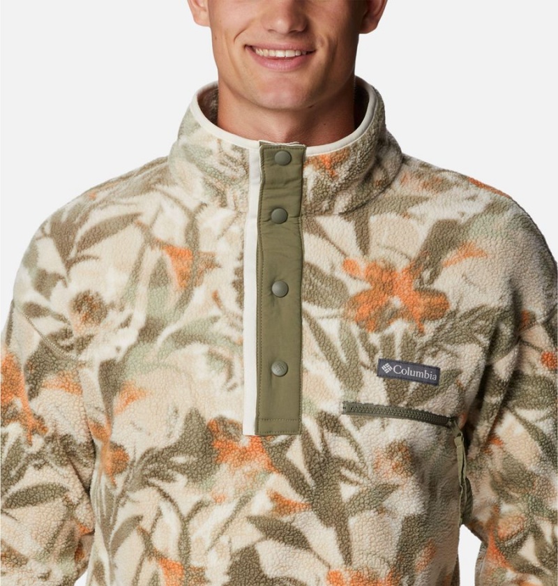 Columbia Helvetia Half Snap Fleece Men's Pullover Khaki | JDGXOR-046