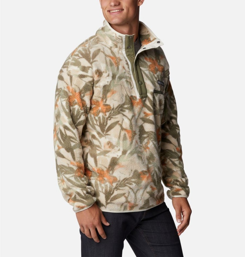Columbia Helvetia Half Snap Fleece Men's Pullover Khaki | JDGXOR-046