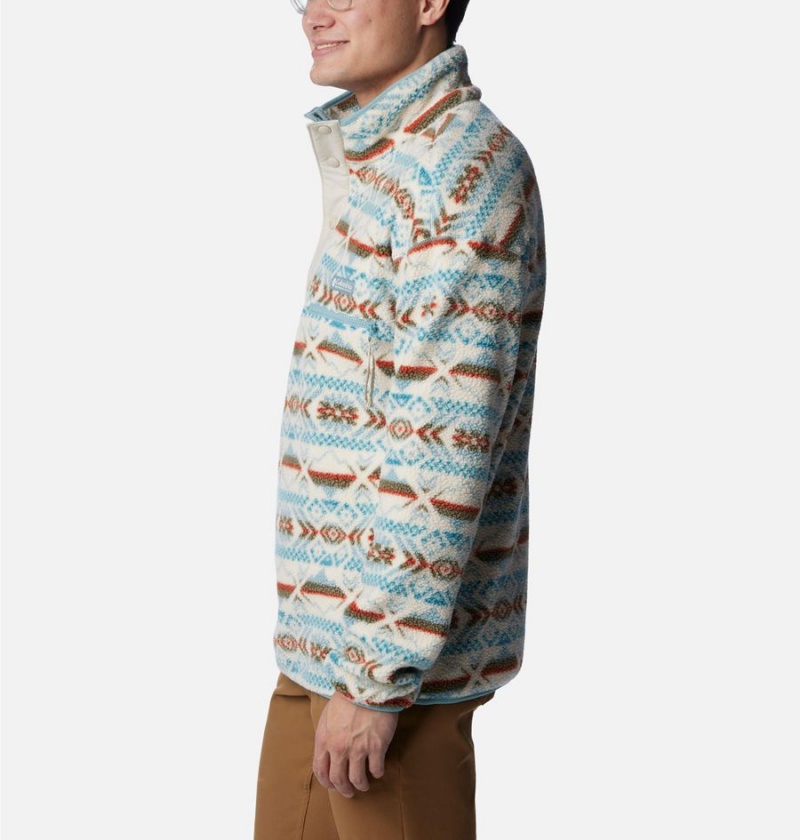 Columbia Helvetia Half Snap Fleece Men's Pullover Blue | XOHTJI-981