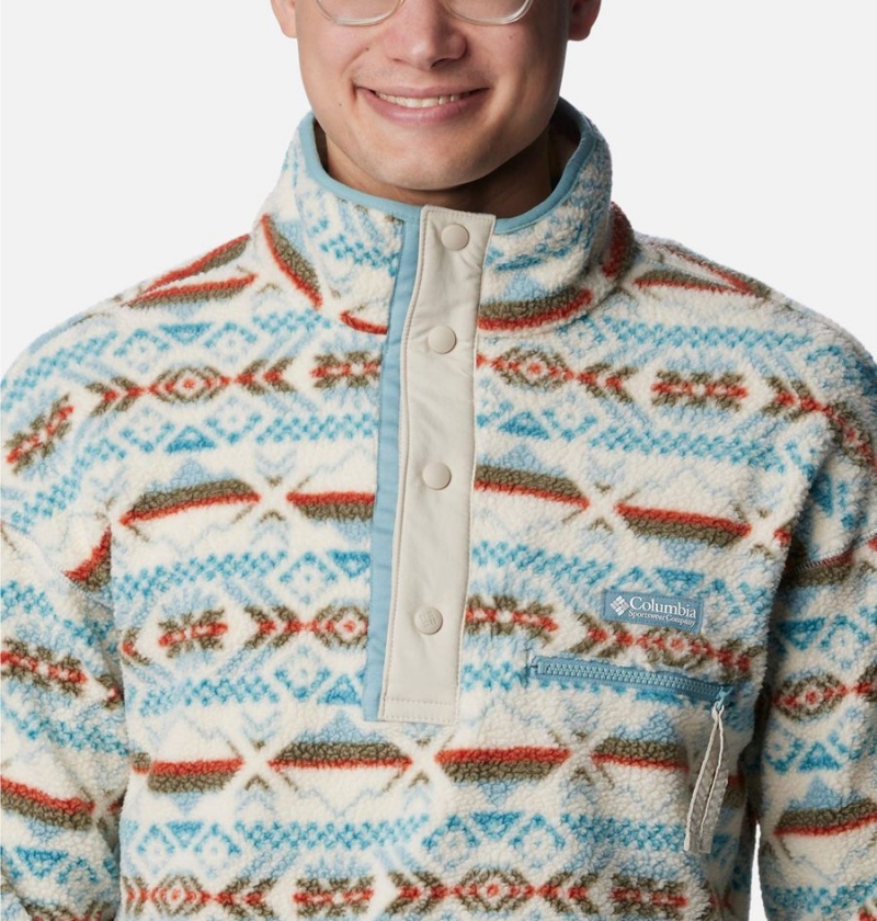 Columbia Helvetia Half Snap Fleece Men's Pullover Blue | XOHTJI-981