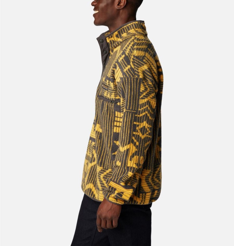 Columbia Helvetia Half Snap Fleece Men's Pullover Yellow | QISXUZ-405