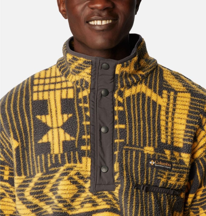 Columbia Helvetia Half Snap Fleece Men's Pullover Yellow | QISXUZ-405
