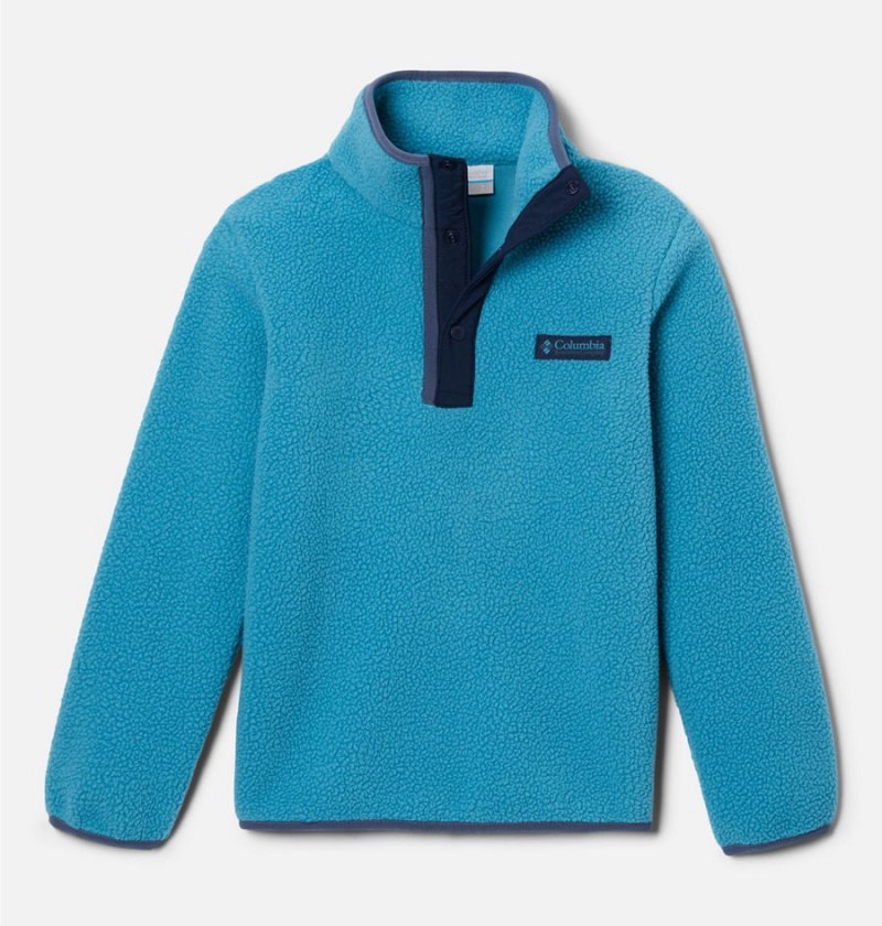 Columbia Helvetia Half Snap Pullover Kids\' Fleece Turquoise | ZLPUXD-728