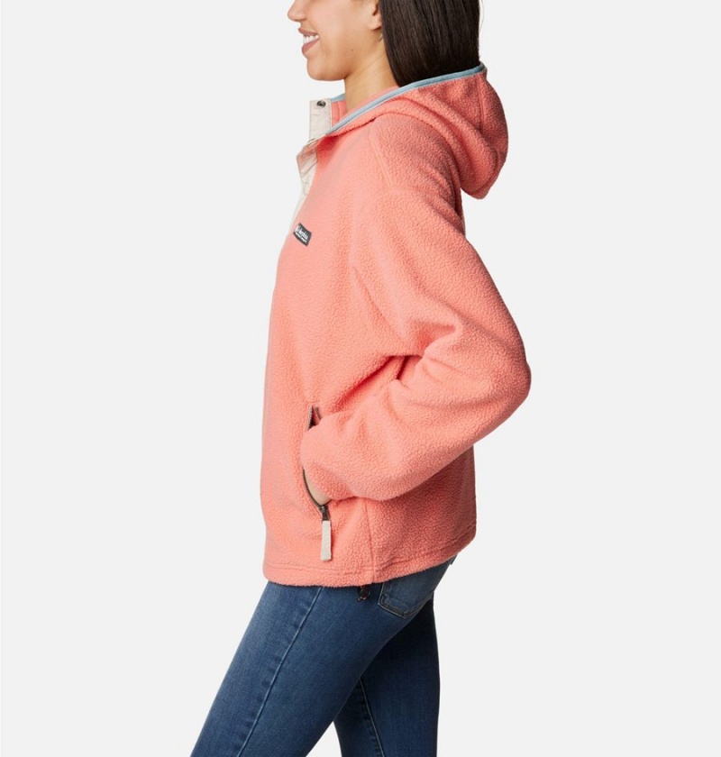 Columbia Helvetia Hoodie Women's Pullover Coral | RPJNAO-293