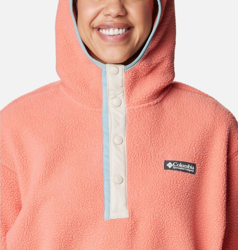 Columbia Helvetia Hoodie Women's Pullover Coral | RPJNAO-293