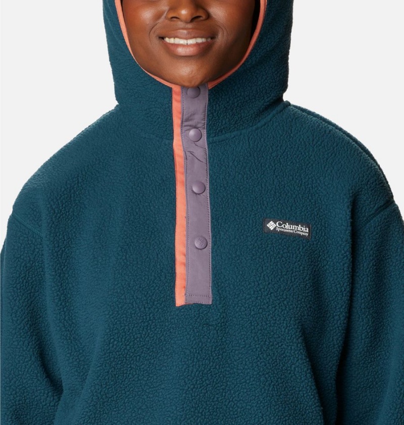 Columbia Helvetia Hoodie Women's Pullover Turquoise | KOUIAN-712
